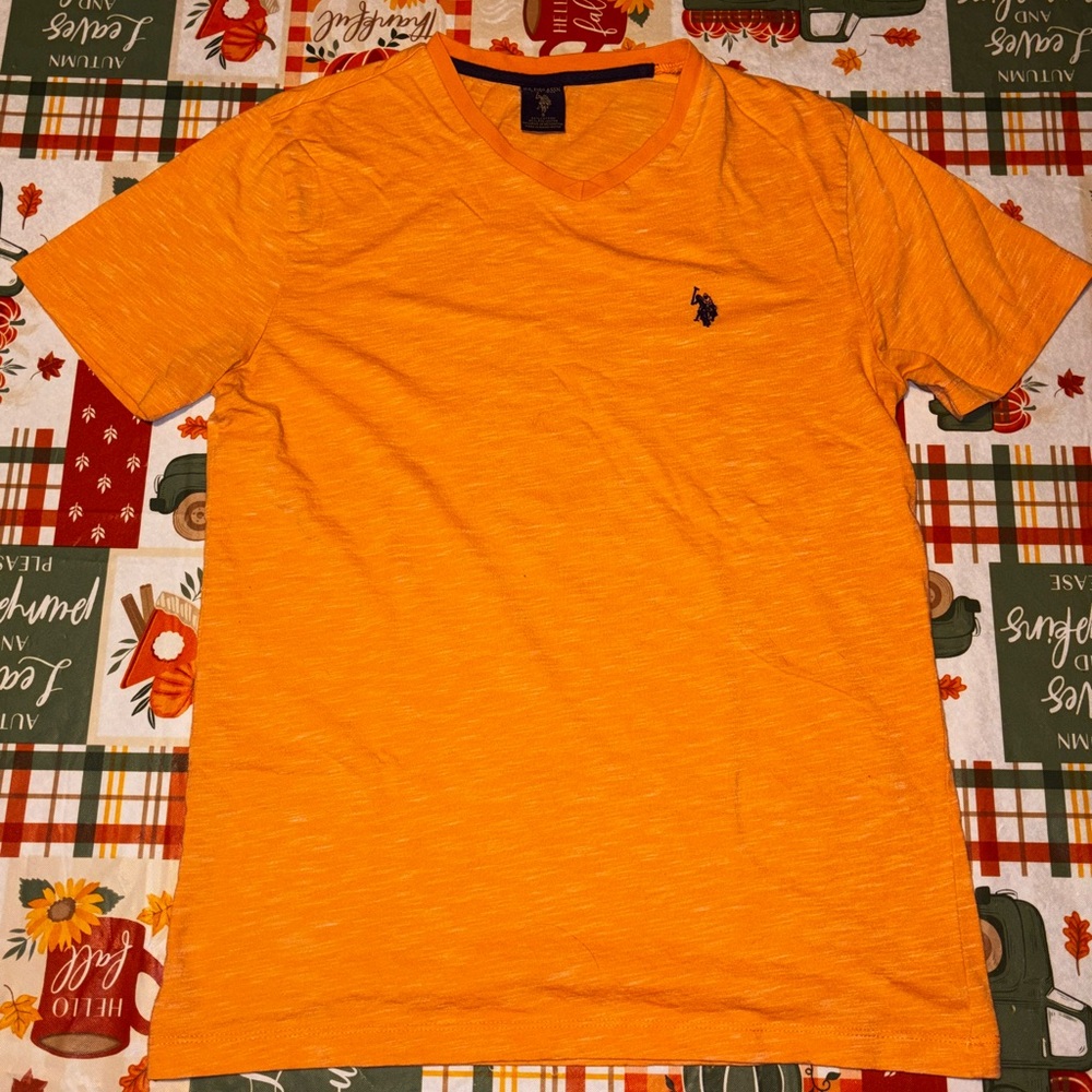 US Polo Assn. Orange Polo Shirt with Logo